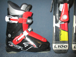 SALOMON EQUIPE 100cm + Lyžáky 20,5cm