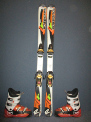 Juniorské lyže ROSSIGNOL RADICAL 130cm + Lyžáky 26,5cm, VÝBORNÝ STAV