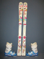 Juniorské lyže ROSSIGNOL FUN GIRL 130cm + Lyžáky 24,5cm, SUPER STAV