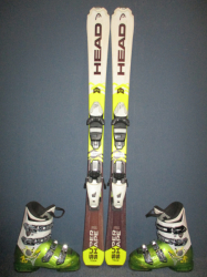 Juniorské lyže HEAD SUPERSHAPE 117cm + Lyžáky 23,5cm, VÝBORNÝ STAV