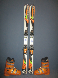 Juniorské lyže ROSSIGNOL RADICAL 130cm + Lyžáky 25,5cm, SUPER STAV