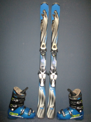 Juniorské lyže TECNO PRO KIZZY 130cm + Lyžáky 25,5cm, SUPER STAV
