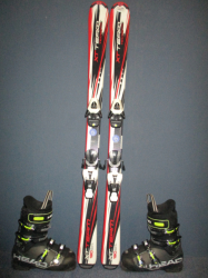 Juniorské lyže TECNO PRO XT TEAM 130cm + Lyžáky 25,5cm, TOP STAV