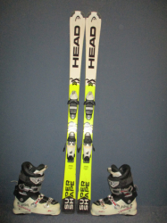 Juniorské lyže HEAD SUPERSHAPE TEAM 150cm + Lyžáky 28cm, VÝBORNÝ STAV