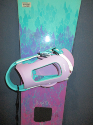 Snowboard BURTON FEATHER 149cm + nové vázání, VÝBORNÝ STAV