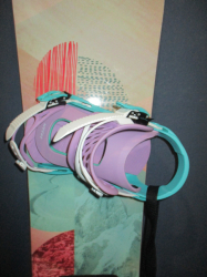 Snowboard FIREFLY FANCY 144cm + nové vázání, SUPER STAV