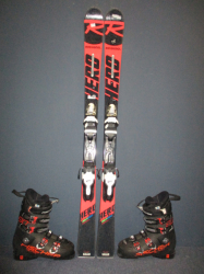 Juniorské lyže ROSSIGNOL HERO MTE 130cm + Lyžáky 26,5cm, VÝBORNÝ STAV