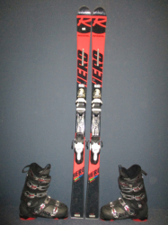 Juniorské lyže ROSSIGNOL HERO MTE 150cm + Lyžáky 28,5cm, VÝBORNÝ STAV