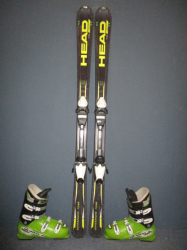 Juniorské lyže HEAD SUPERSHAPE TEAM 147cm + Lyžáky 27,5cm, VÝBORNÝ STAV