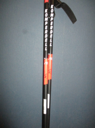 Lyžařské hole KOMPERDELL CHAMP RED Jr 95cm, SUPER STAV