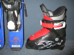 SALOMON QST MAX Jr 80cm + Lyžáky 17,5cm